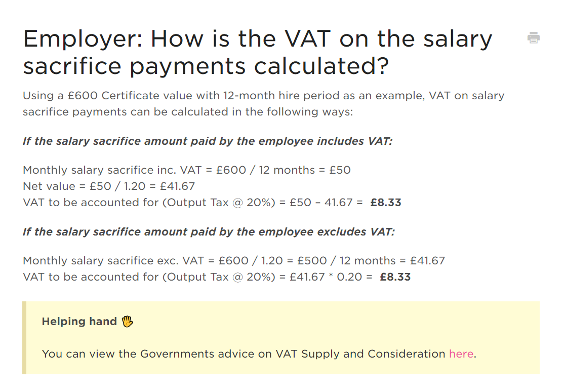 vat cycle to work scheme